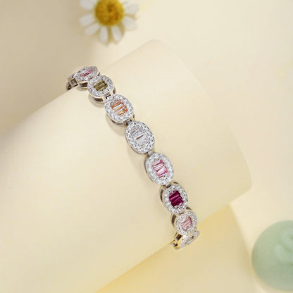[Lumi Jewelry]Exquisite Ornate Emerald Cut Daily Bracelet