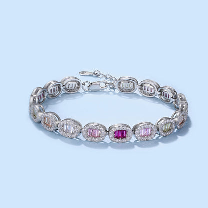 [Lumi Jewelry]Exquisite Ornate Emerald Cut Daily Bracelet