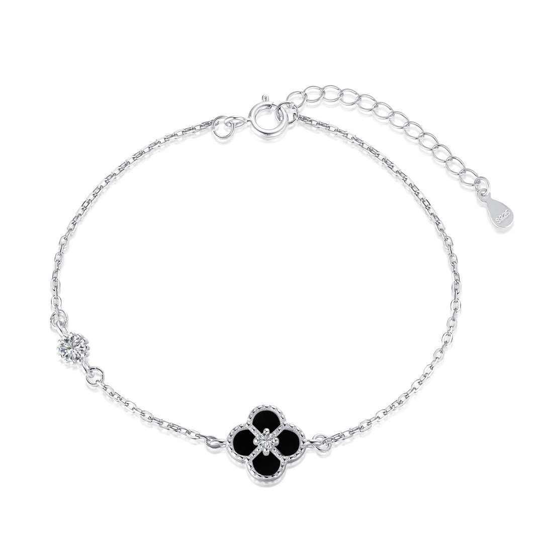 [Lumi Jewelry]Delicate Four Leaf Clover Bracelet