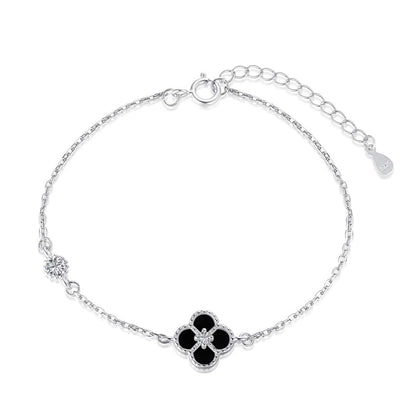 [Lumi Jewelry]Delicate Four Leaf Clover Bracelet