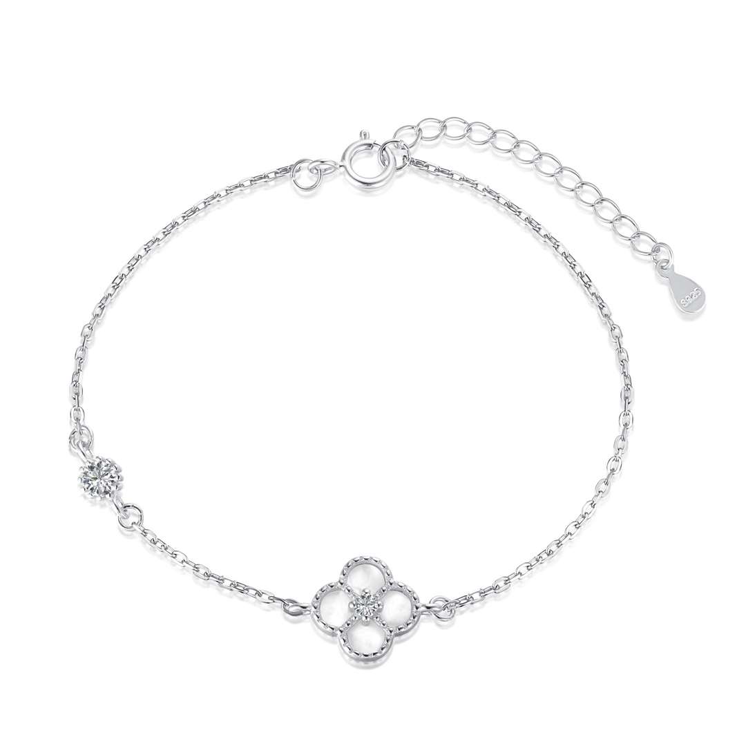 [Lumi Jewelry]Delicate Four Leaf Clover Bracelet