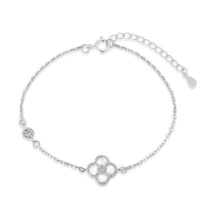 [Lumi Jewelry]Delicate Four Leaf Clover Bracelet