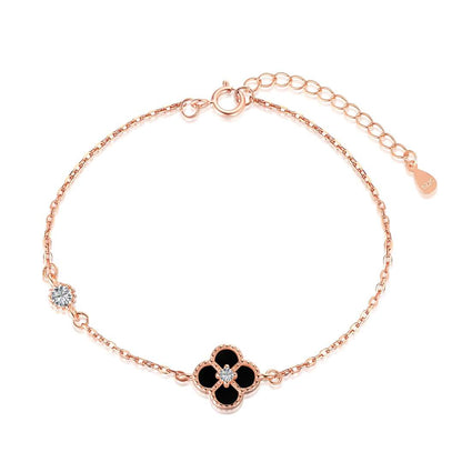 [Lumi Jewelry]Delicate Four Leaf Clover Bracelet