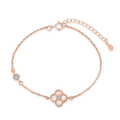 [Lumi Jewelry]Delicate Four Leaf Clover Bracelet