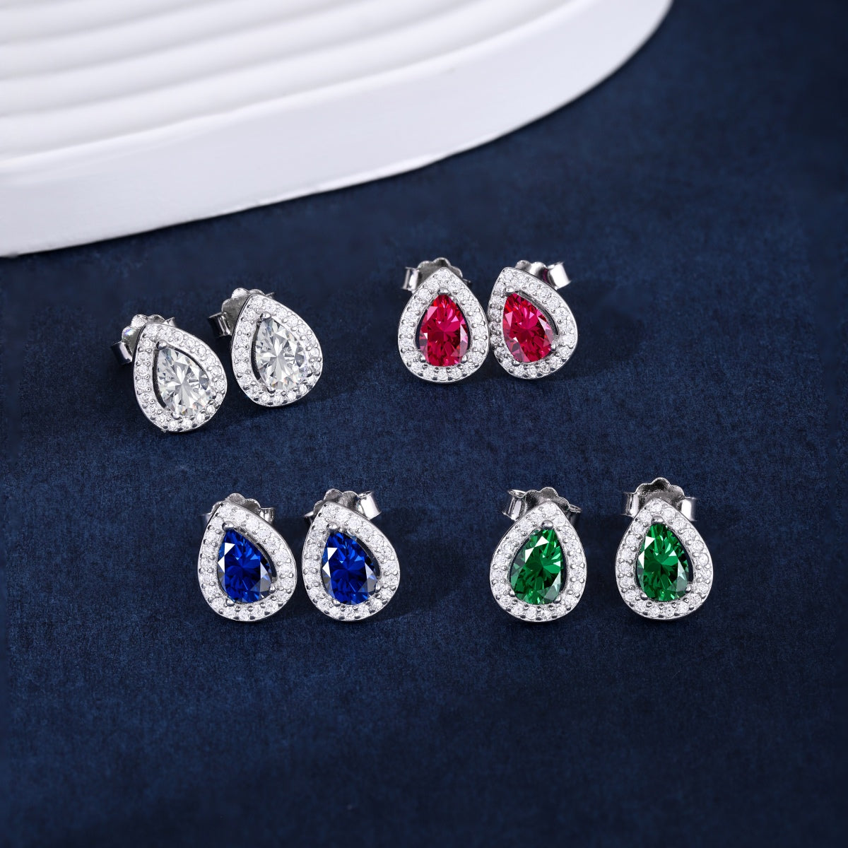 [Lumi Jewelry]Luxurious Water Drop Shape Earrings