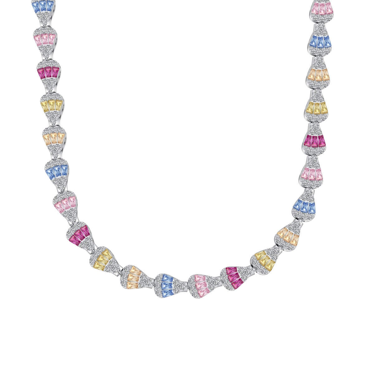 [Lumi Jewelry]Radiant Colorful Rainbow Necklace