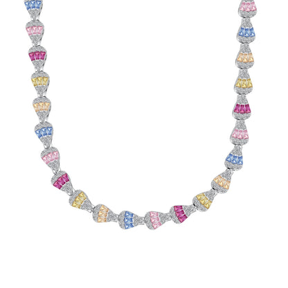 [Lumi Jewelry]Radiant Colorful Rainbow Necklace