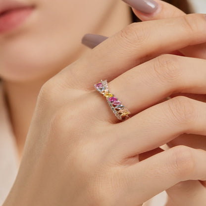 [Lumi Jewelry]Unique Colorful Marquise Cut Daily Ring