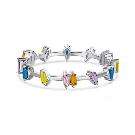 [Lumi Jewelry]Unique Trapezoid Cut Daily Ring