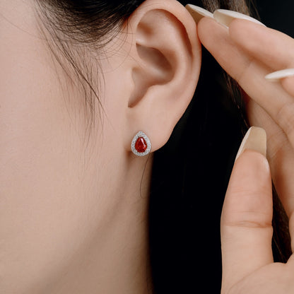 [Lumi Jewelry]Luxurious Water Drop Shape Earrings