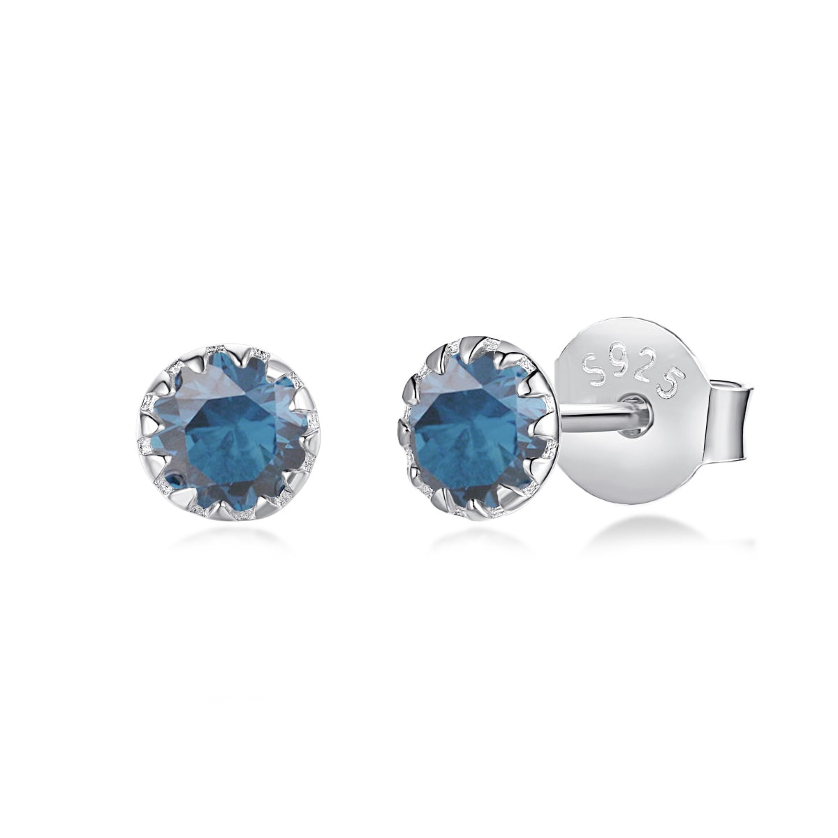 [Lumi Jewelry]Sparkling Colorful Round Shape Earrings