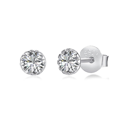 [Lumi Jewelry]Sparkling Colorful Round Shape Earrings
