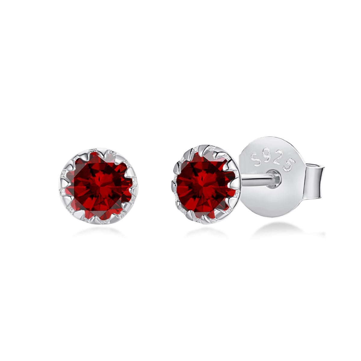 [Lumi Jewelry]Sparkling Colorful Round Shape Earrings