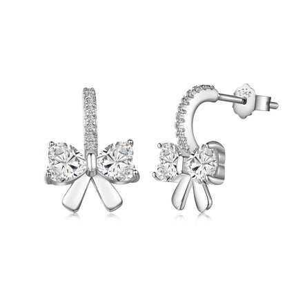 [Lumi Jewelry]Exquisite Earrings With Heart-Shaped Bow Design