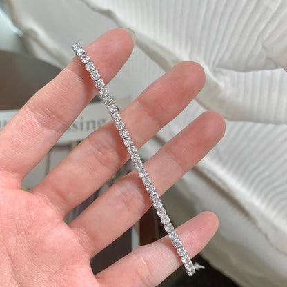 [Lumi Jewelry]Sparkling Round Cut Daily Bracelet