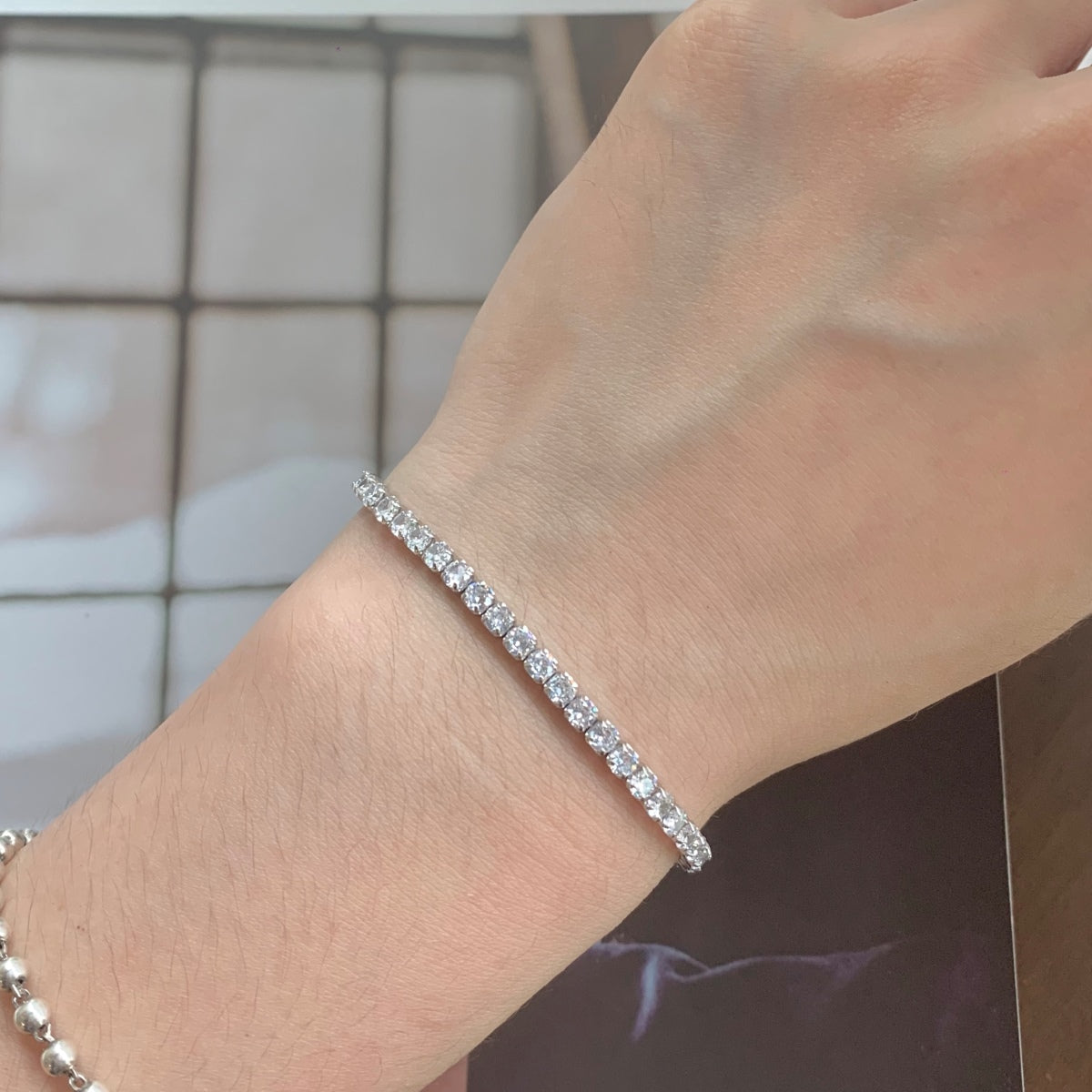 [Lumi Jewelry]Sparkling Round Cut Daily Bracelet