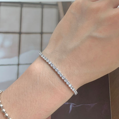 [Lumi Jewelry]Sparkling Round Cut Daily Bracelet