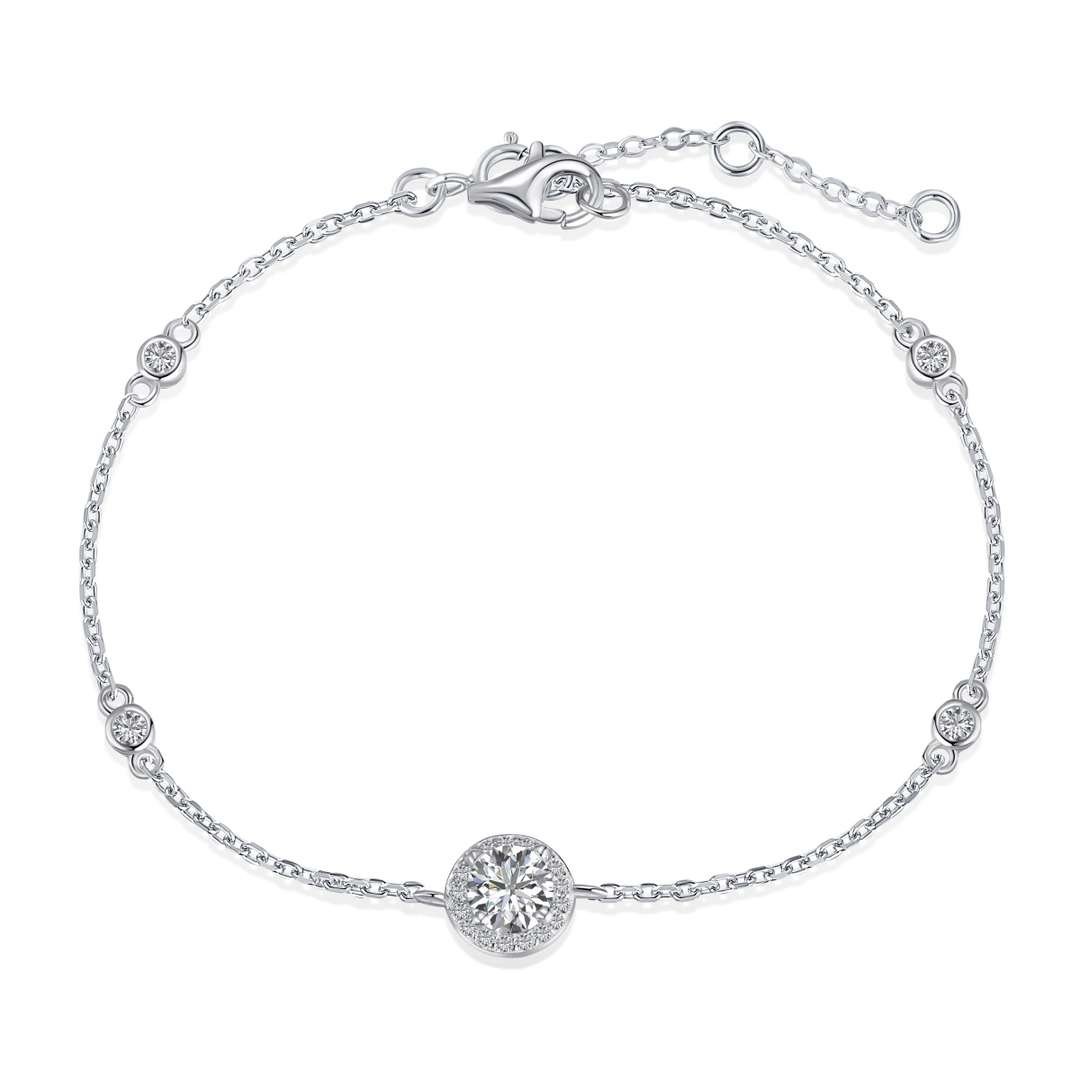 [Lumi Jewelry]Dazzling Round Cut Shape Bracelet