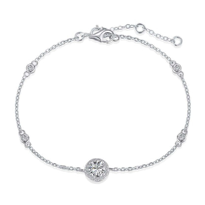 [Lumi Jewelry]Dazzling Round Cut Shape Bracelet