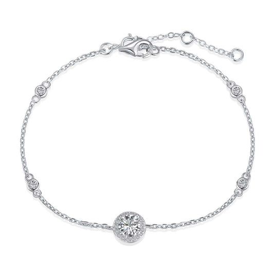 [Lumi Jewelry]Dazzling Round Cut Shape Bracelet