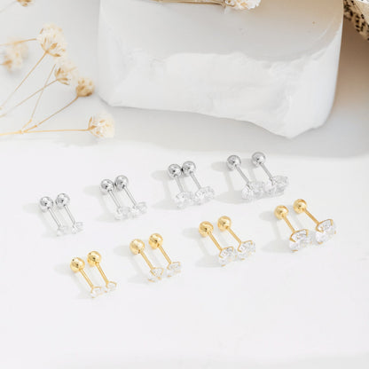 [Lumi Jewelry]Unique U-Shaped Ear Bone Earrings