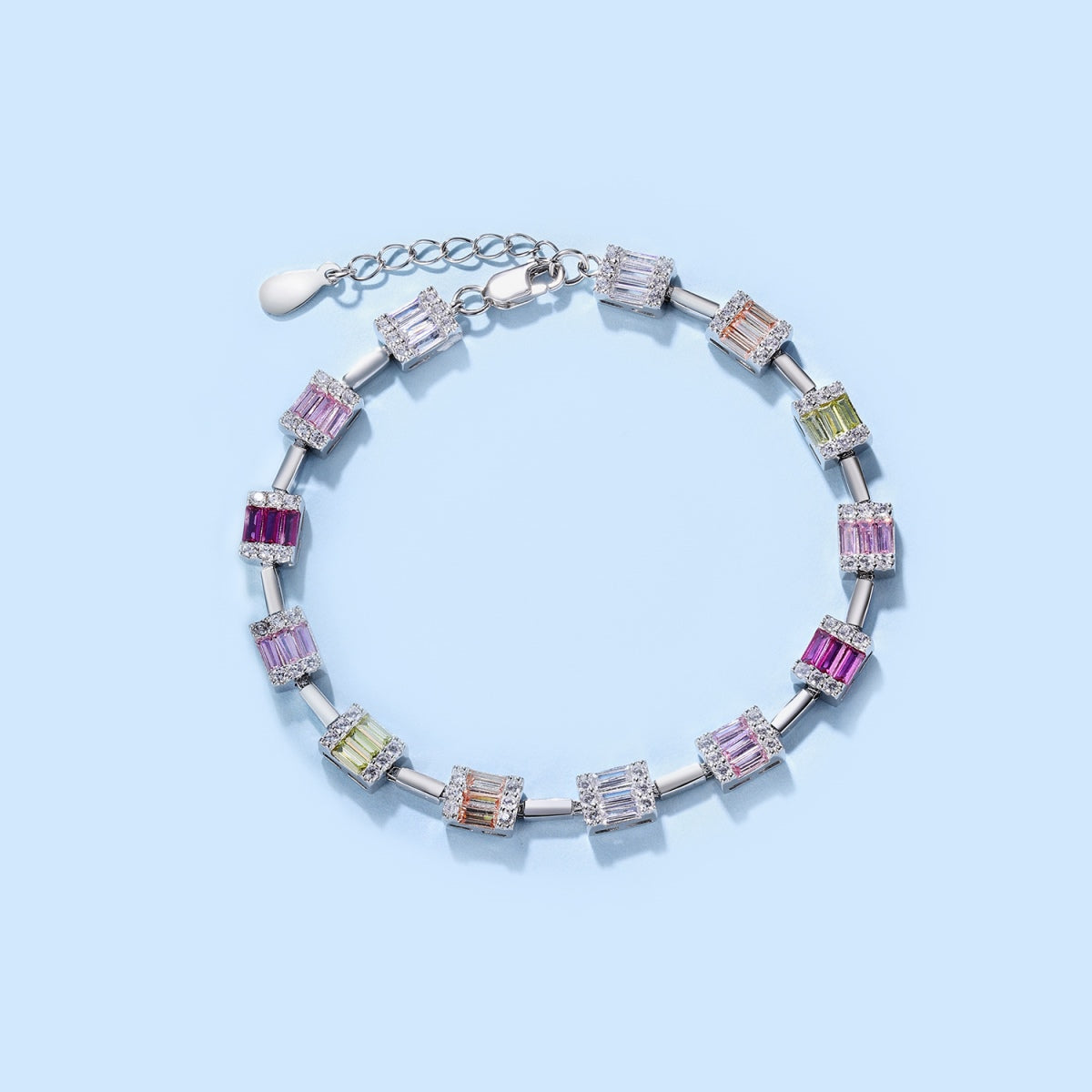 [Lumi Jewelry]Dainty Charming Emerald Cut Daily Bracelet