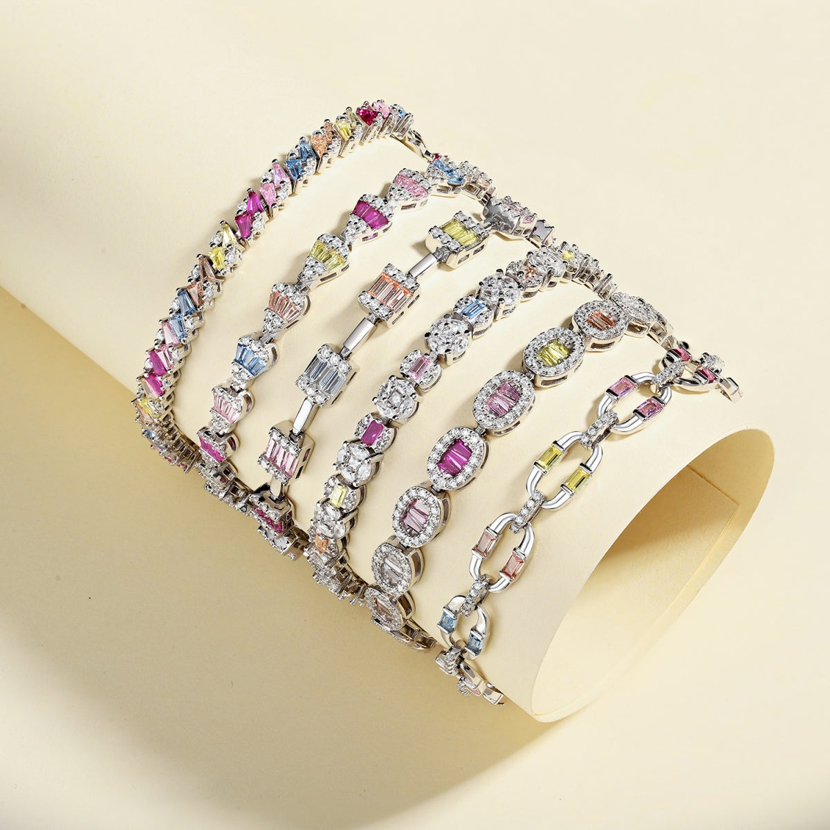 [Lumi Jewelry]Dainty Charming Emerald Cut Daily Bracelet