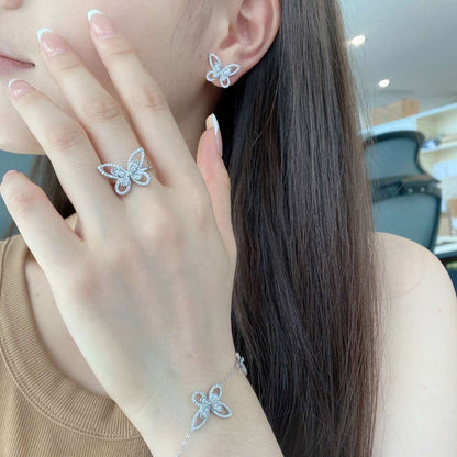 [Lumi Jewelry]Delicate Butterfly Pendant Bracelet