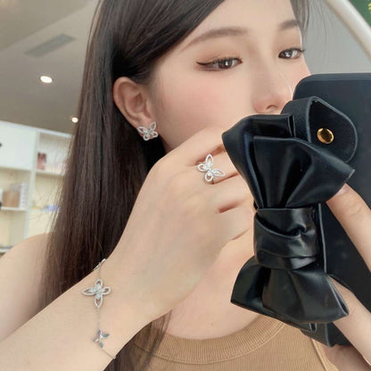 [Lumi Jewelry]Delicate Butterfly Pendant Bracelet