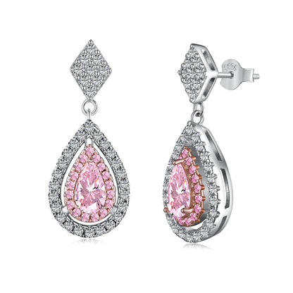 [Lumi Jewelry]Ornate Delicate Water Drop Shape Banquet Earrings