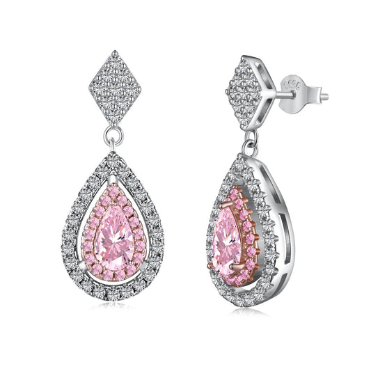 [Lumi Jewelry]Ornate Delicate Water Drop Shape Banquet Earrings