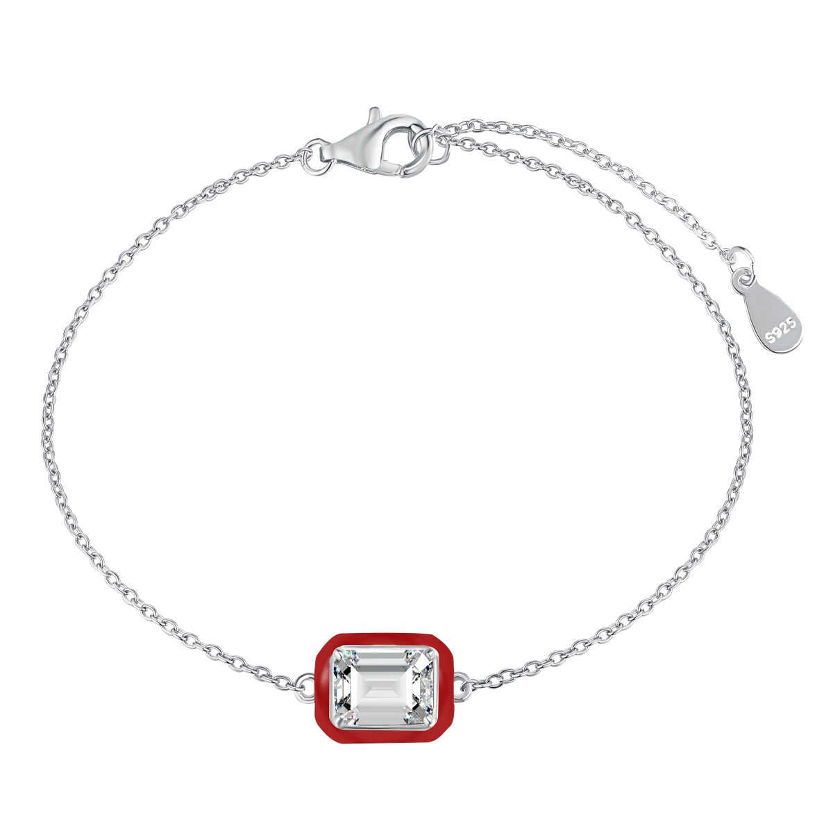 [Lumi Jewelry]2.0 Carat Sparkling Colorful Emerald Cut Daily Bracelet