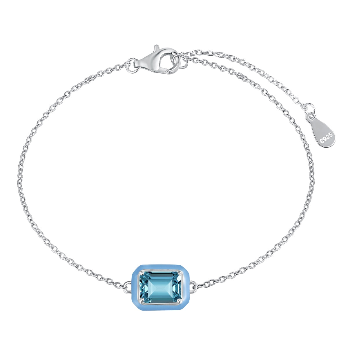 [Lumi Jewelry]2.0 Carat Sparkling Colorful Emerald Cut Daily Bracelet