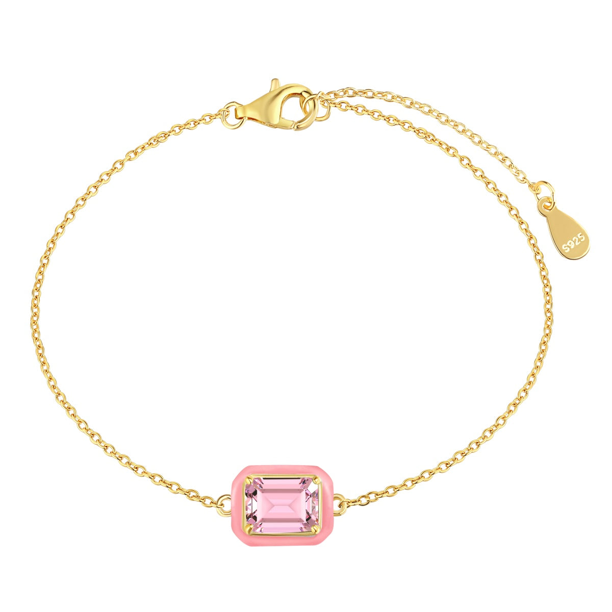 [Lumi Jewelry]2.0 Carat Sparkling Colorful Emerald Cut Daily Bracelet