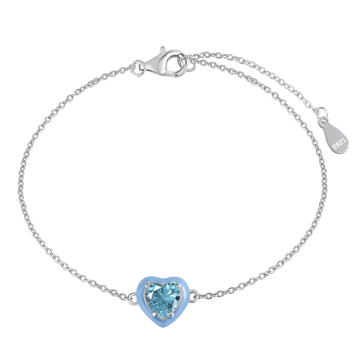 [Lumi Jewelry]Sparkling Romantic Heart Shape Lover Bracelet