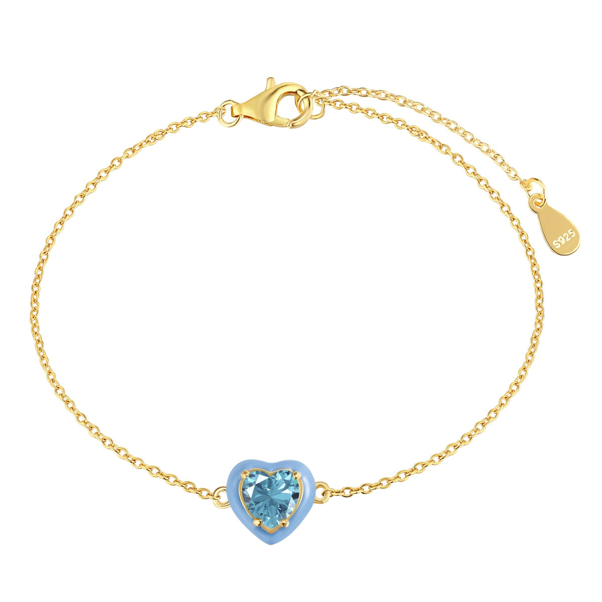 [Lumi Jewelry]Sparkling Romantic Heart Shape Lover Bracelet