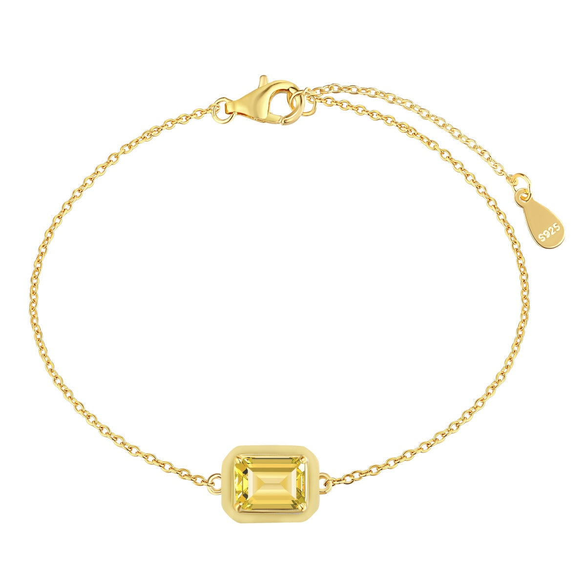 [Lumi Jewelry]2.0 Carat Sparkling Colorful Emerald Cut Daily Bracelet
