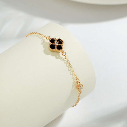 [Lumi Jewelry]Delicate Four Leaf Clover Bracelet