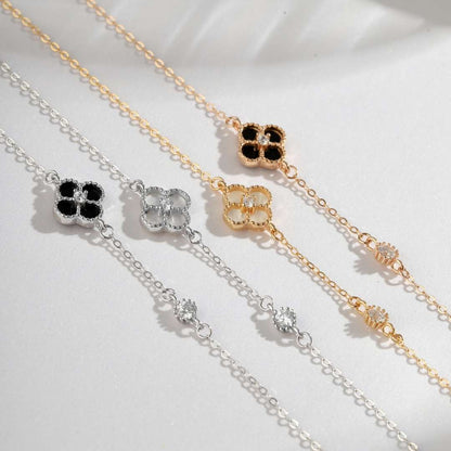 [Lumi Jewelry]Delicate Four Leaf Clover Bracelet