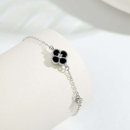 [Lumi Jewelry]Delicate Four Leaf Clover Bracelet