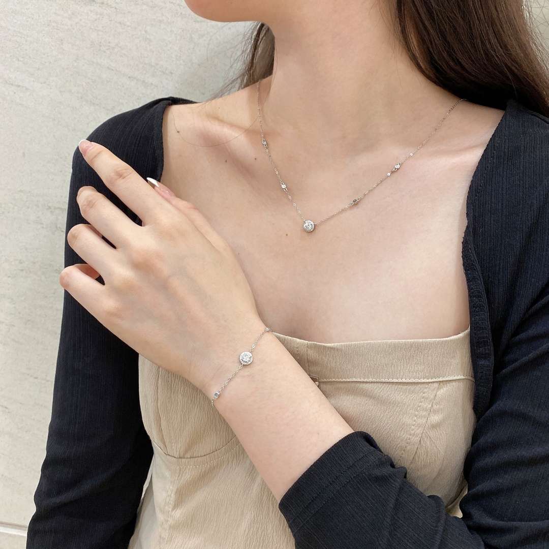 [Lumi Jewelry]Dazzling Round Cut Shape Bracelet