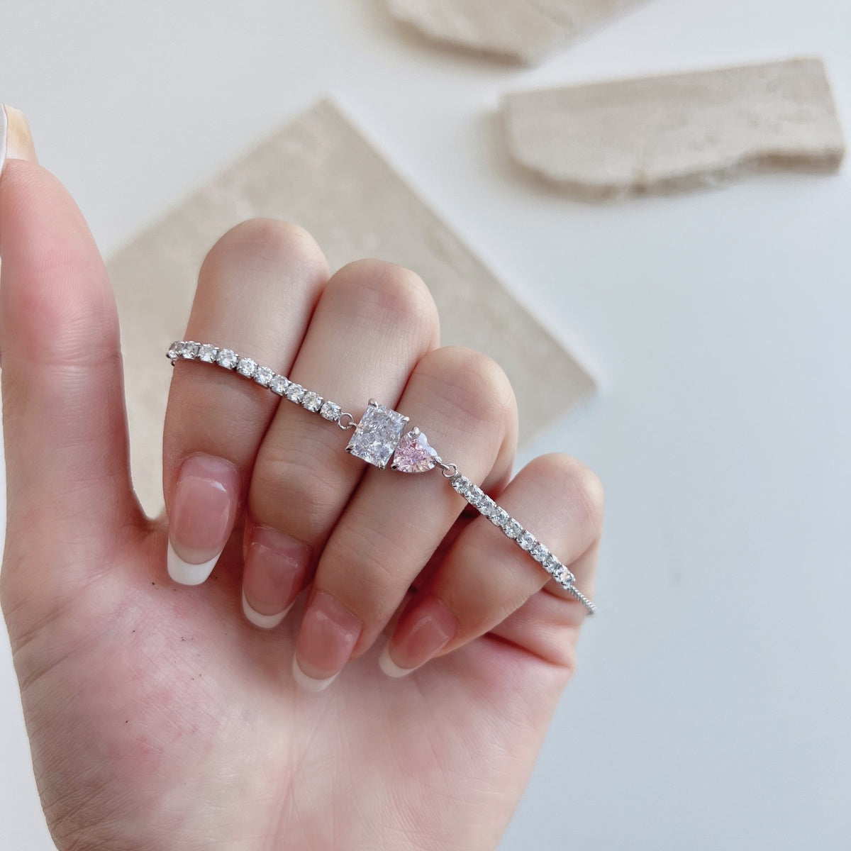 [Lumi Jewelry]Dazzling Unique Multi Shape Lover Bracelet