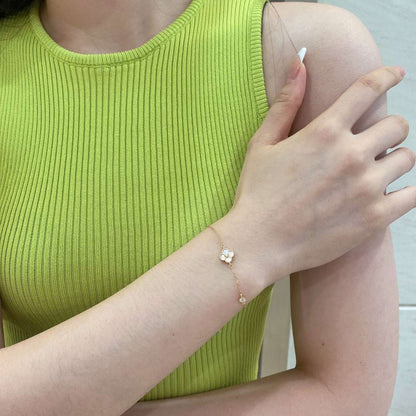 [Lumi Jewelry]Delicate Four Leaf Clover Bracelet