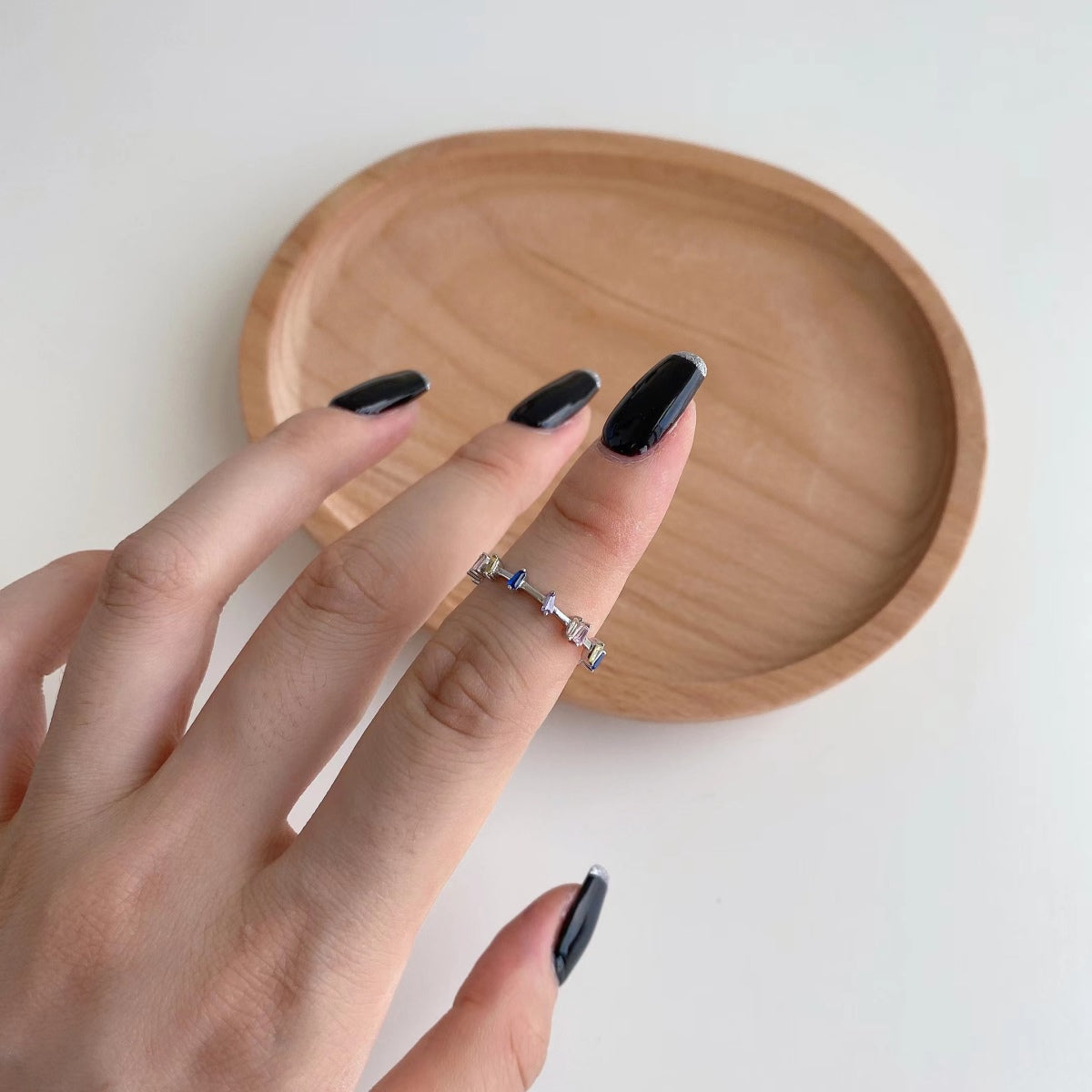 [Lumi Jewelry]Unique Trapezoid Cut Daily Ring