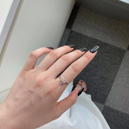 [Lumi Jewelry]Radiant Colorful Multi Cut Daily Ring