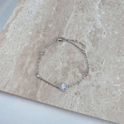 [Lumi Jewelry]Dazzling Round Cut Shape Bracelet