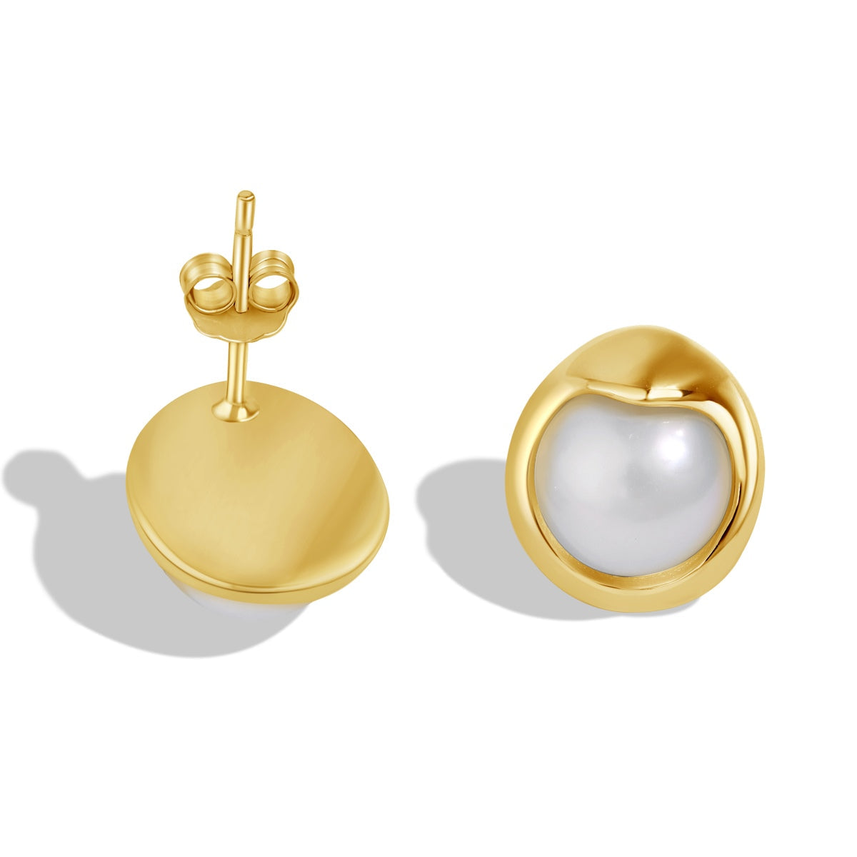 [Lumi Jewelry]Dainty Bread Pearl Earrings