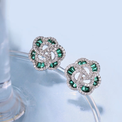 [Lumi Jewelry]Exquisite Flower Shape Daily Earrings