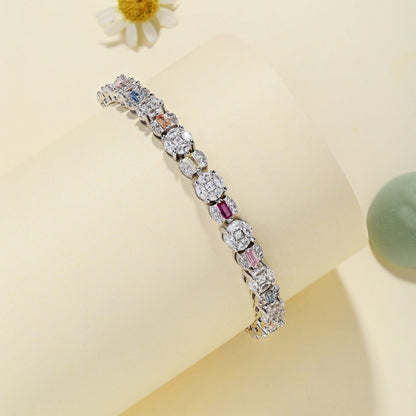 [Lumi Jewelry]Dazzling Radiant Multi Cut Daily Bracelet