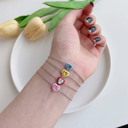 [Lumi Jewelry]Sparkling Romantic Heart Shape Lover Bracelet